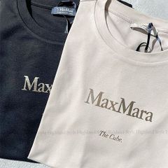 新品未使用 'S MAX MARA QUIETO ロゴ コットン Tシャツ ラウンドネック