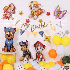 誕生日 パーティー 飾り パウパトロール 風船 バルーン バースデー セット 数字 1歳 男 女 飾り付け HAPPYBIRTHDAY ガーランド パーティーグッズ パウパトロール パウパト