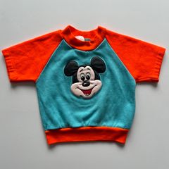 <70-80>kids vintage T-shirt MICKEY Disney/　kids used 　USA 【E1-70】ミッキー　子供服　アメリカ　ビンテージ