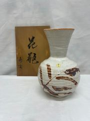 小石原焼 花瓶 花器 壺 もみじ うぐいす色 - メルカリ