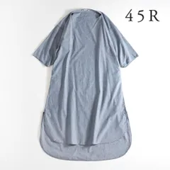 45R インディゴピンストライプ　エプロンスカート 45R インディゴピンストライプ エプロンスカート - メルカリ