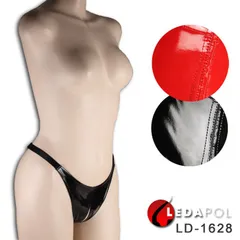 Tバック レディース エナメル 光沢 クロッチレス オープンクロッチ 穴あき 穴開き 股開き 女性下着 ソングバック マイクロ ビキニ 極小ビキニ 過激 エロ 下着 衣装ボンテージ女王様 黒ブラック赤レッド 大きいサイズSMサイズ Lサイズ★2