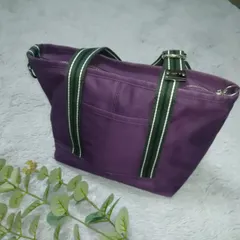 アニエスベー　トートバッグ　パープル色　ビジネス用サブバック等オススメ　ランチバック等にも