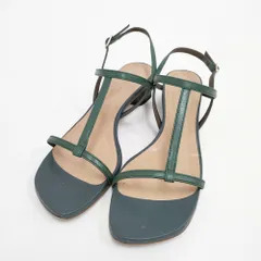 Odette e' Odile UNITED ARROWS  Tストラップサンダル サイズ24 1/2 サンダル グリーン レディース オデットエオディール【中古】5-0714S◎