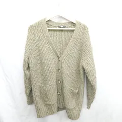 ◇ ⊇ UNIQLO ユニクロ 長袖 カーディガン サイズL カーキ系 レディース E  【1410290032602】