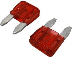 ミニ平型ヒューズ　12V　10A　10.8mm×16.2mm　ミニ平型ヒューズ　5個入　＜con-215＞