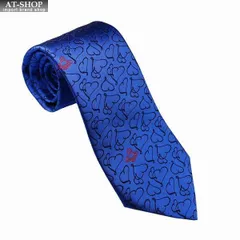 ヴィヴィアンネクタイ ヴィヴィアンウエストウッド Vivienne Westwood メンズ ネクタイ AW2023モデル 8.5cm ハート柄 ROYAL BLUE バレンタインギフト