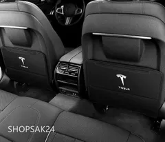 テスラ Tesla キックガード シートバック マット キックガード プロテクター 汚れ防止 レクサス 内装 パーツ 2Pセット インテリア アクセサリー  取り付け簡単  ☆3色選択☆  全車種対応 モデル3 モデルYモデルSモデルX675のサムネイル