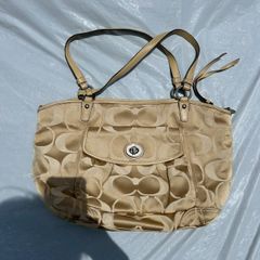 美品✨COACH コーチ オプアート ターンロック ハンドバッグ 16805