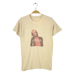 80s トムペティー & ハートブレーカーズ 破壊 ヴィンテージTシャツ ロックTシャツ ベージュ TOM PETTY メンズS相当 AAA1532