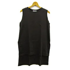 オペークドットクリップ タンクトップ ノースリーブ シャツ トップス チュニック レディース 38/Mサイズ チャコール OPAQUE.CLIP 【中古】