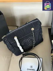 【今日WTO】Chanel シャネル ヴィンテージ デニム ショッピングバッグシリーズ アームピッチスタイルが魅力的-WTO輸入2-TE95