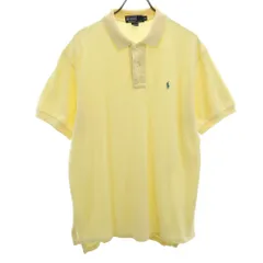 ポロバイラルフローレン 90s USA製 オールド 半袖 ポロシャツ M イエロー Polo by Ralph Lauren 鹿の子地 メンズ