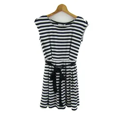 ビーラディエンス ワンピース トップス ノースリーブ ボーダー柄 未使用品 レディース Fサイズ 白×紺 BE RADIANCE