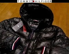 M(US)L位 新品 トミーヒルフィガー エナメル調 ダウンジャケット同機能