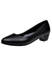 [motayu18] 疲れない パンプス 黒 レディース 歩きやすい 靴 ヒール フォーマル 冠婚葬祭 痛くならない ローヒール 走れる 通勤 仕事 立ち仕事 ハイヒール 就活 ビジネス リクルート (ブラック [ブラック ヒール太3cm] [24.5 cm]