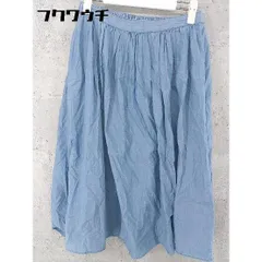 ◇ PLST プラステ 膝下丈 フレア スカート サイズM ブルー レディース 【中古】 【1002801496678】