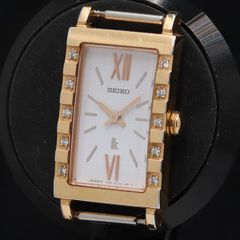 SEIKO ルキア レディース腕時計 ゴールド×ブラウン ダイヤ 上品