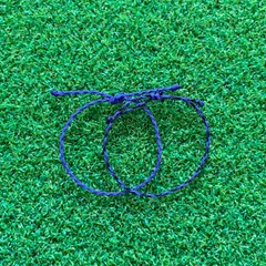 願掛け ミサンガ アンクレット ガンバ大阪 カラー 青 黒 結ぶタイプ サッカーチーム