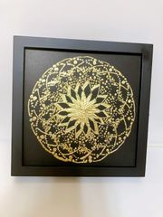 作家物☆ワイヤーワークアート作品 Crest:mirror 山田命佳 壁飾り