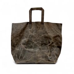 瀧川かずみ KAZUMI TAKIGAWA FUNAGATA BAG　蝋引きの帆布バッグ 舟形トートL