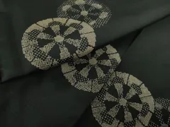 平和屋着物○本場大島紬 地空 源氏車 さが美扱い 正絹 逸品 DAAQ3390ps  