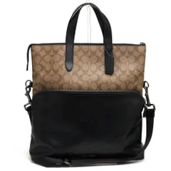 コーチ／COACH バッグ トートバッグ 鞄 ハンドバッグ メンズ 男性 男性用 PVC レザー 革 ベージュ  F72528 Graham Foldover Tote In Signature Canvas グラハム フォールドオーバー トート シグネチャー