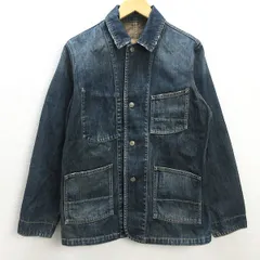 D■ギャップ/GAP カバーオール/デニムジャケット Gジャン【S/P】インディゴ/MENS/93【中古】