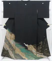 正絹 黒留袖 袷 比翼仕立て 刺繍 作家物 落款 ki3749n-1_2048x.jpg?v=1727831441