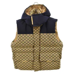 GUCCI (グッチ) GGキャンバスロゴフーディーダウンベスト 710586 Z8A58のサムネイル