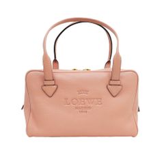 【名東】【LOEWE】ロエベ ヘリテージ ミニボストンバッグ ピンク色 ハンド 肩掛け レディース【中古】