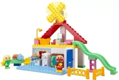 【中古】知育・幼児玩具 パン工場とすべり台のおうちブロックバケツ 「それいけ!アンパンマン」