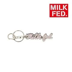 ミルクフェド キーホルダー キーリング milkfed MILKFED ICING LOGO KEYCHAIN 103251054004 キーチェーン ピンク ブランド ロゴ 可愛い おしゃれ かわいい オシャレ  プレゼント バッグチャーム シルバー