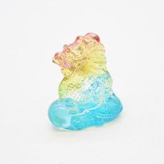 辰 龍の置物 半透明 樹脂製 5cm グラデーションカラー 竜