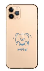 Galaxy A21 A20 SC-42A SC-02M SCV46 ケース カバー ギャラクシーA21 スマホケース ハードケース くまさん クマ 熊 ベアー おしゃれ かわいい イラスト シンプル 透明 クリア カラー02