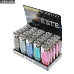 ガス注入式ライター ツインライト ESTE TURBO-JET ウィンディ ウインディ ターボライター 着火用 ジェットライター (お得まとめ買い 25本セット) ※色選択不可