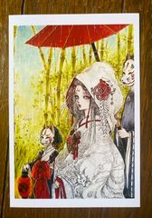 オリジナル手描きイラスト・プリントポストカード6枚セット♪