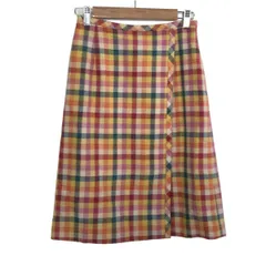 FRANCO FERRARO(フランコフェラーロ) ロングスカート サイズ2 M レディース - イエロー×ピンク×マルチ チェック柄