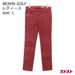 BEAMS - coco 中古 ビームスゴルフ BEAMSGOLF レディース パンツ S 赤 レッド ロングパンツ アンクル丈 薄手 メッシュ生地 中古 レディース ビームスゴルフ BEAMSGOLF パンツ S 赤 レッド