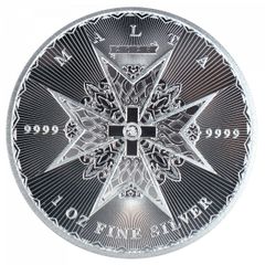 [保証書・カプセル付き] 2025年 (新品) マルタ「マルタの十字」純銀 1オンス 銀貨