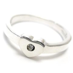 ティファニー パロマピカソ ハート レディース バンドリング ダイヤモンド 7.5号 婦人 指輪 TIFFANY＆Co. 磨き仕上げ済