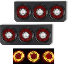デコトラ　テールランプ F-250 DC24V レトロ丸型3連ランプ トラック用 レトロ 丸型3連ロケット フルLED 24V