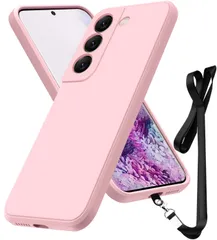 Galaxy S21 ケース シリコン 薄型 軽量 ケース 縄掛け ストラップ付き 携帯ケース 落下防止 全面保護 TPU 取り外し可能 紛失防止 ワイヤレス充電対応 マット質感 さらさら肌触り 可愛い ギャラクシーS21カバー ソフトケース ピン