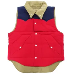 Sugar Cane ダウン入りキルティングベスト XL 中古 中古・古着通販】SUGAR CANE (シュガーケーン) レザーヨーク・ダウン