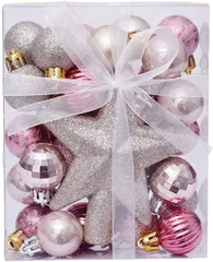【在庫処分】ZOYUBS クリスマス オーナメント ボール クリスマスボール 3cm ツリートップスター 華やか クリスマスツリー 飾り付け 飾り ボール セット クリスマス ツリー オーナメント 3cm ボール クリスマス ツリー デコレーション ボール ク