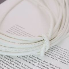 PUレザー 紐 直径約6mm 全11色 JPC0116-2    色 クリーム