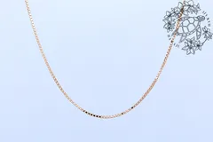 ベネチアチェーン　50cm　スターリングシルバー　ピンクゴールド　ローズ　ハワイアンジュエリー　ハワジュ　アクセサリー　ネックレス　チェーンのみ　ペンダントチェーン　メンズ　レディース　ペア　お揃い　誕生日　記念日　贈り物　プレゼント　ギフト　5,000円