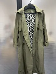 DUL DE VERRE トレンチコート ライナー付き 新品 ベルト欠品 オリーブ Sサイズ