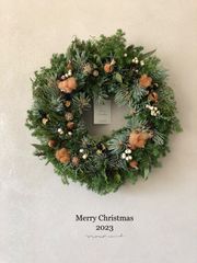 Merry Christmas 2023 ホプシーのクリスマスリース　32cm