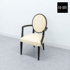 【中古品】AD CORE エーディコア 007M-MODEL ダイニング アーム チェア ファブリック クリーム 定価17万【1】